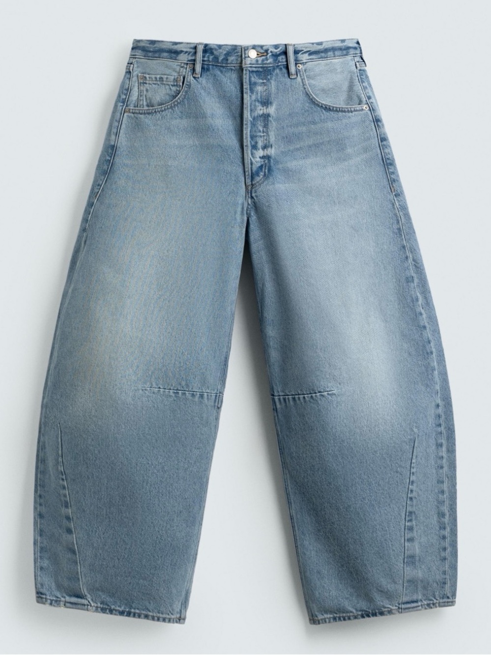 Zara Light Blue Straight-Leg Women's Jeans